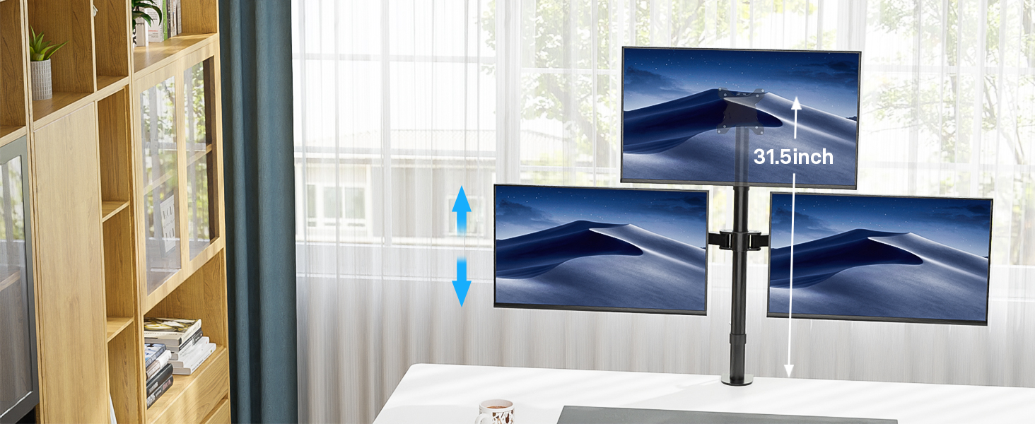 Triple Monitor Desk Mount