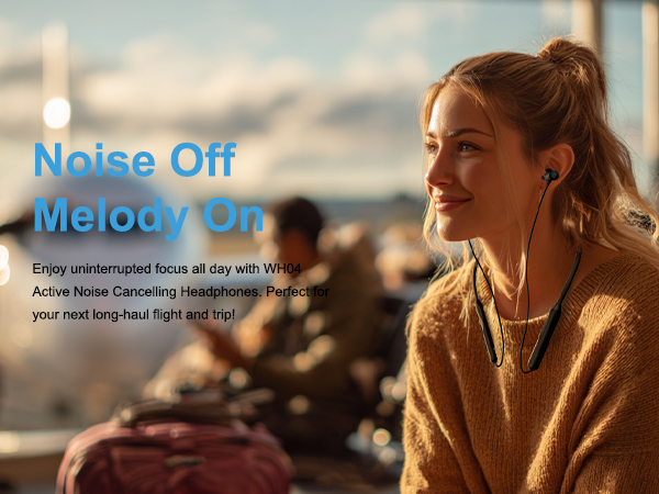 WH04 Active Noise Cancelling Headphones, keeping distractions and noise at bay.