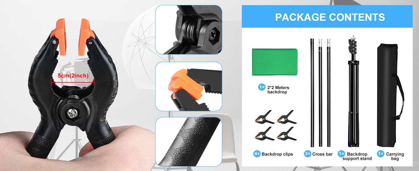 green screen backdrop kit with stand