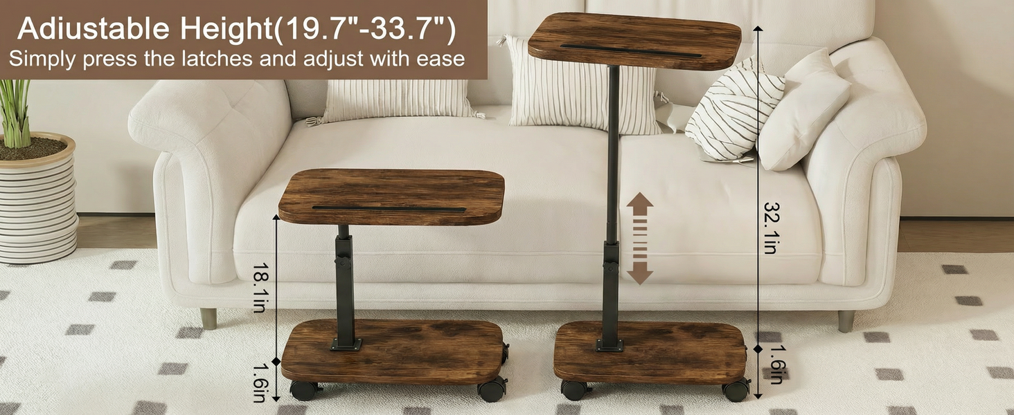 Adjustable Height(19.7&amp;#34;-33.7&amp;#34;)