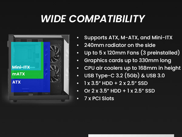 Zalman ZQBE ATX Mid-Tower PC Case