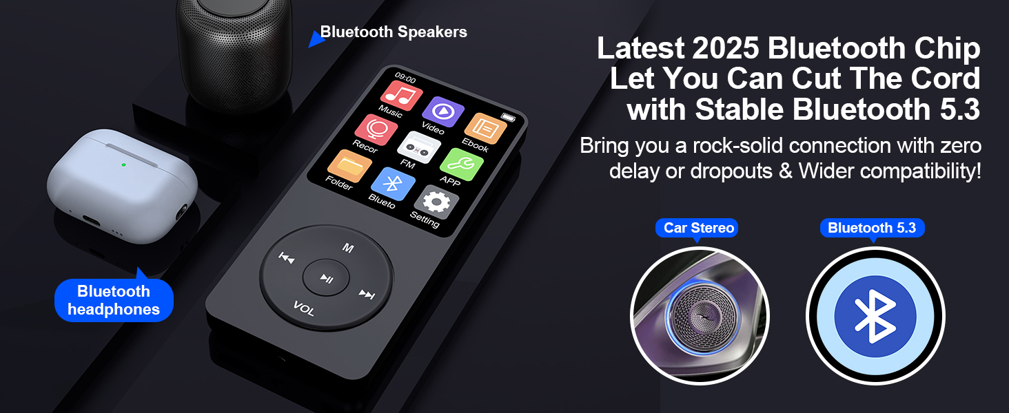 MP3 music player with bluetooth