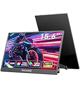 WUAWE Portable Monitor, 15.6'' 72% NTSC 100% sRGB USB C HDMI Travel Monitor for Laptop with Built...