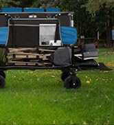 Overmont 400L Foldable Double Decker Wagon - Large Capacity Collapsible Wagon Cart- 52" Extra Lon...