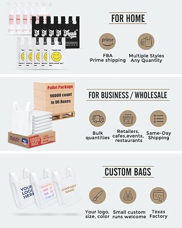plastic thank you bags