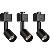mirrea J Type Track Lighting Head to GU10 Base Adapter Light Direction Adjustable Pack of 3 (Black)
