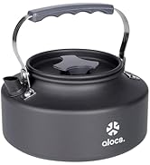Alocs 0.8L Kettle Teapot, Portable Camping Coffee Pot, Hard-Anodized Aluminum Camping Kettle, Com...
