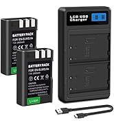 SUGUBU 2-Pack EN-EL9 Replacement Battery(2000mAh) and Rapid USB Dual Charger Compatible with Niko...