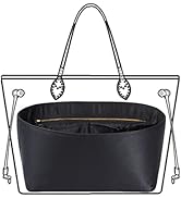 Purse Organizer Insert For Handbags, Silk Purse Organizer with Zipper, Silky Smooth, Bag Organize...