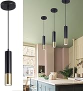 COTULIN 3 Pack Kitchen Island Pendant Lights,Modern LED Bar Black Gold Pendant Light,3000K Small ...