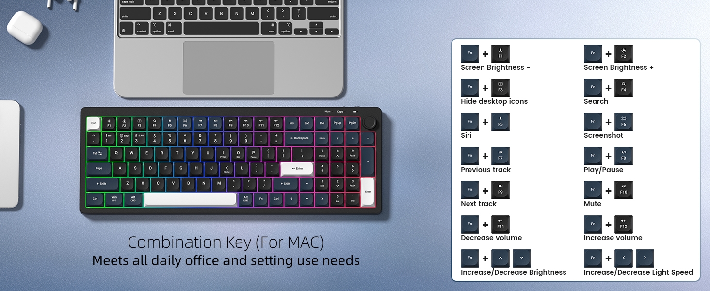 Wireless Low Profile Keyboard Membrane Quiet Keyboard with Number Pad