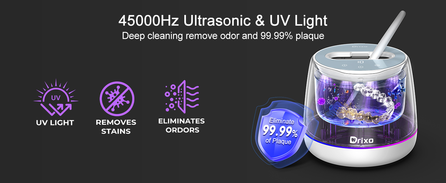 dental pod ultrasonic cleaner for retainers