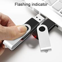 The light on the jump drive or pen drive has an indicator function
