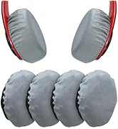 PChero Headphone Covers, 2 Pairs Washable Flex Headset Earpad Cloth Cover for Gym Training Aviati...