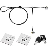 I3C Twin Head Laptop Security Cable Locks Keyed with Anchor Plate, Hardware Security Cable Lock A...