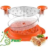 Chicken Shredder with Separate Plate, Large Meat Shredder Tool Twist with Transparent Lid&amp;Brush, ...