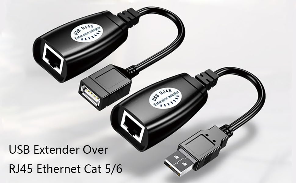 RJ45 Ethernet Splitter to USB Extension UP to 50m/164ft