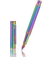 Hongdian 1851 Rainbow Forest Fountain Pen Medium Nib with Converter and Metal Pen Case Set