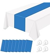 Premium Disposable Plastic Table Runner 14 x 108 Inch Table Runner for Wedding Dinner Birthday Ba...