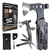 Camping Multitool Accessories Gifts for Men Dad 16 in 1 Upgraded Multi Tool Survival Gear with Ax...