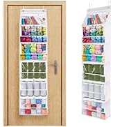 Hanging Yarn Storage Organizer, Large Capacity Knitting Organizer Storage with 6 Zipper Closure C...
