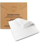 200 Pcs Parchment Paper Baking Sheets, 8"x8" Precut Non-Stick Baking Parchment Paper Sheets Bun S...