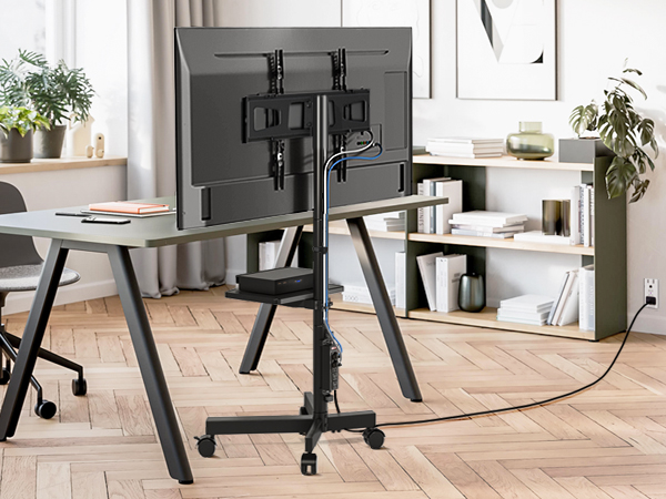 Mobile TV Cart with Power Outlet