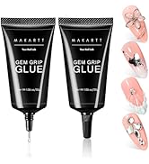 Makartt Rhinestone Glue for Nails - 60G No Wipe Super Strong Nail Gem Glue Bling Gel for 3D Decor...