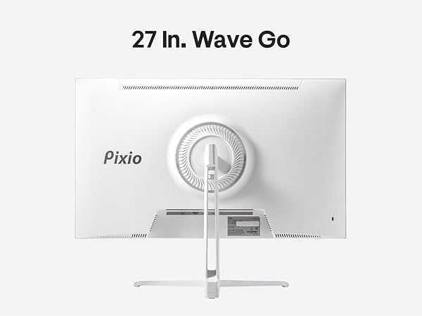 Pixio PX275 Wave White 27 inch 100Hz Refresh Rate QHD 1440p Resolution IPS Panel 1ms MPRT Response T...