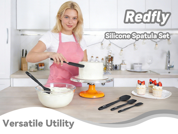 This silicone spatula set includes heat resistant spatulas, silicone spoonula for your cooking needs