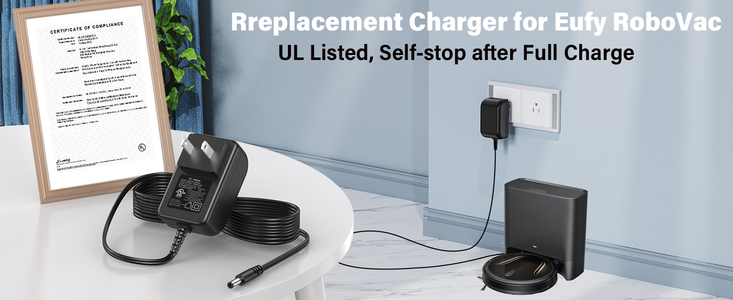 Charger cord fit for Eufy BoostIQ RoboVac 12