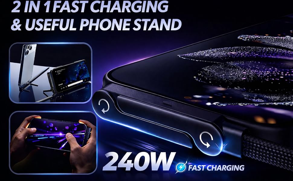 2IN 1 FASTCHARGING&amp;amp; USEFUL PHONE STAND