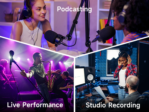 XLR male to female cable for studio recording, live performances, and podcasting