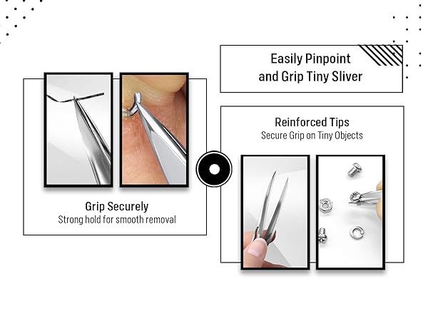pointed precision ingrown hair tweezers,round tip eyebrow tweezers,splinter tweezers