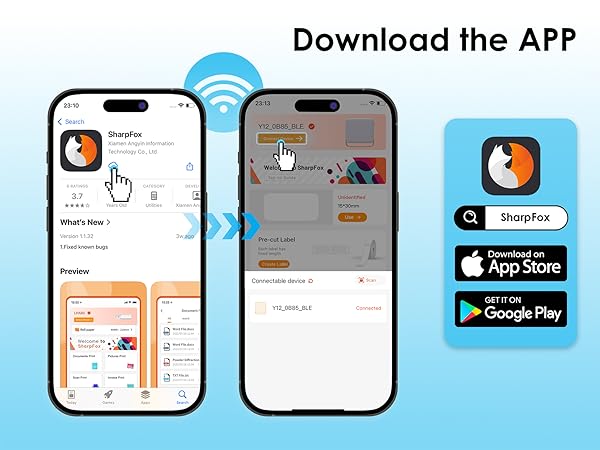Y12 Bluetooth Label Maker Machine with Tape