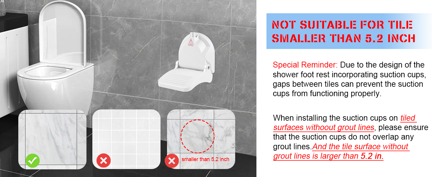 Not Suitable For tile smaller than 5.2 inch