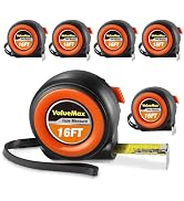ValueMax Tape Measure, 6 Pack 16FT Measuring Tape Retractable | Retractable, Easy Read, Auto-Lock...