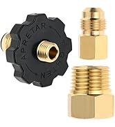 Lemfema Soft Nose POL Propane Gas Tank Adapter Plug with Full Flow for 50lbs Cylinder Tank, with ...