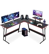 Pazidom L Shaped Gaming Desk, 50 inch Corner Desk, Office Computer Desk with Large Monitor Stand ...