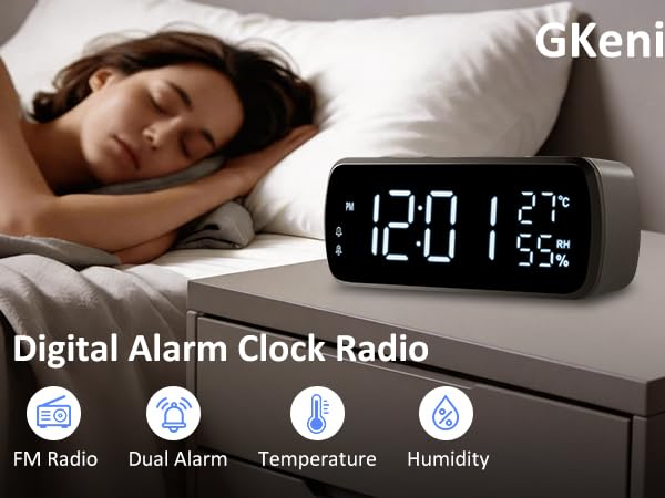 alarm clock radio digital fm radio alarm clock