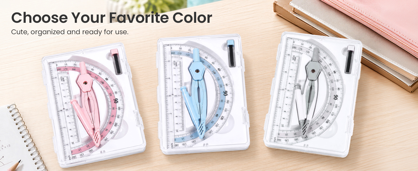 compass and protractor set