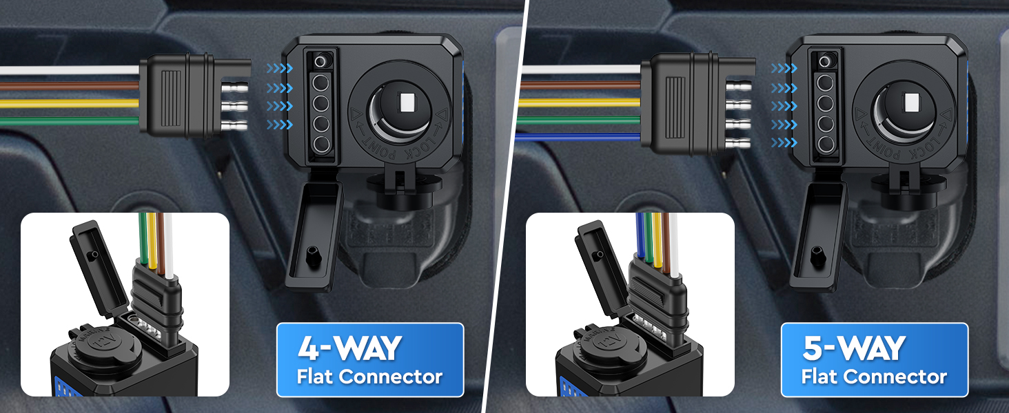 7 pin to 4/5 way trailer adapter