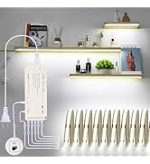 Martronic COB Display Light Strips for Shelves, 6000K 16.4ft Plug-in Under Shelf Lighting with Ha...