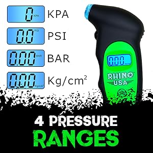 rhino usa accessories powersports automotive motorcycle tire pressure gauge dial psi guage tires