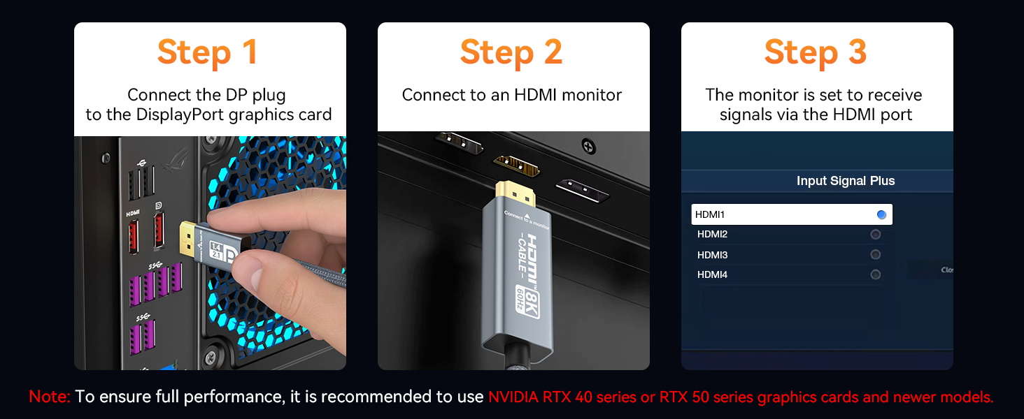displayport to hdmi 2.1 8k