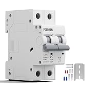 Pjerjzn DC Miniature Circuit Breaker 2P 1000V 32Amps Solar Circuit Breaker DIN Rail Mount, Solar ...