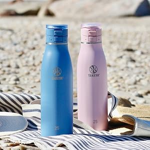 blue and pink bottle