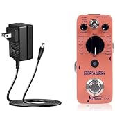 AITONE Phrase Loop &amp; Drum Machine (AT-01) and DC 9V Power Supply (500mA) Adapter