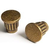 BEILEIOU Antique Brass Cabinet Knobs Classic Vintage Flat Drawer Pulls Zinc Alloy Drawer Knobs Ki...