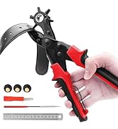 Leather Hole Punch,Belt Hole Puncher for Leather, Revolving Punch Plier Kit for Watches, Handbags...